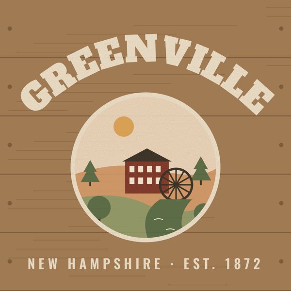 Greenville Hometown Wood Sign artwork detail