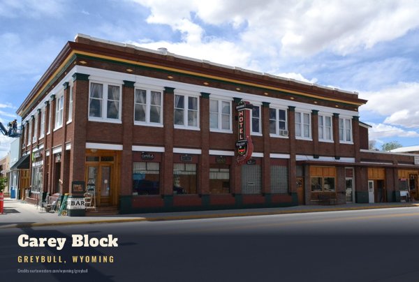 Greybull Carey Block Postcard artwork detail