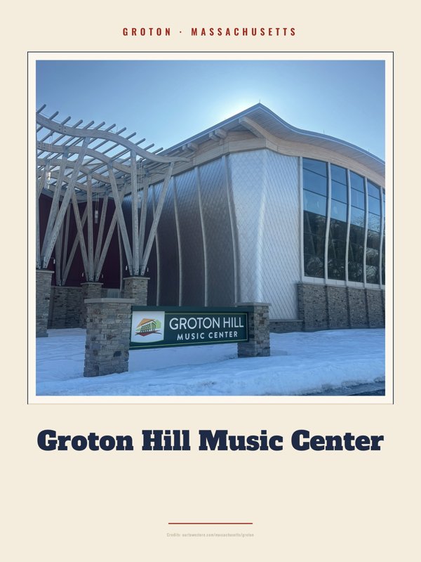 Groton Groton Hill Music Center Landmark Print artwork detail