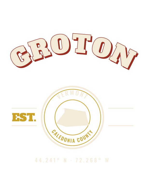 Groton Est. Tee artwork detail