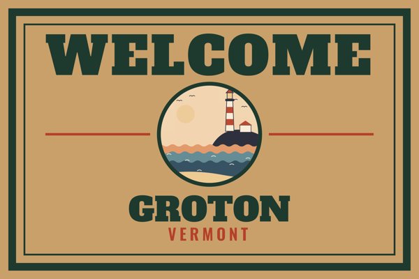 Groton Welcome Doormat artwork detail