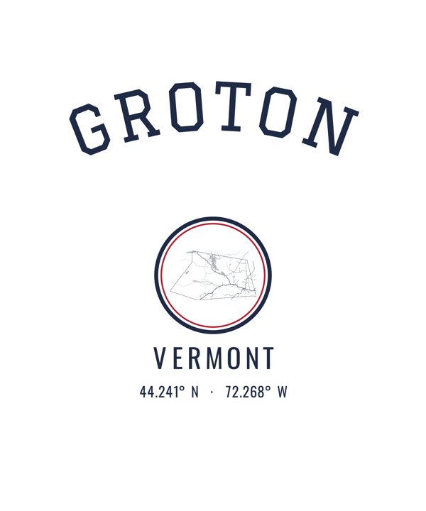 Groton Est. Tumbler artwork detail
