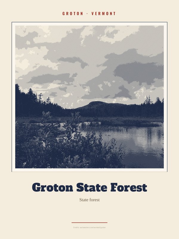 Groton Groton State Forest Landmark Print artwork detail