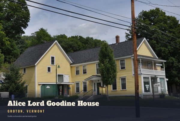 Groton Alice Lord Goodine House Postcard artwork detail