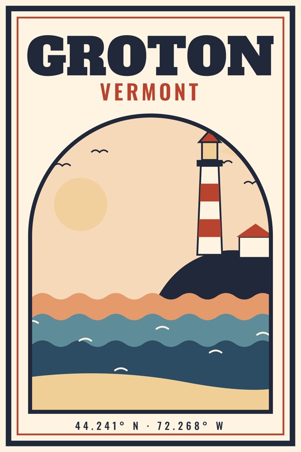 Groton Garden Flag artwork detail