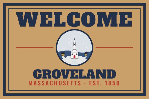 Groveland Welcome Doormat artwork detail