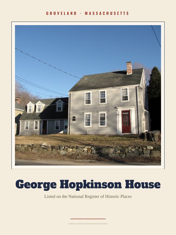 Groveland George Hopkinson House Landmark Print artwork detail