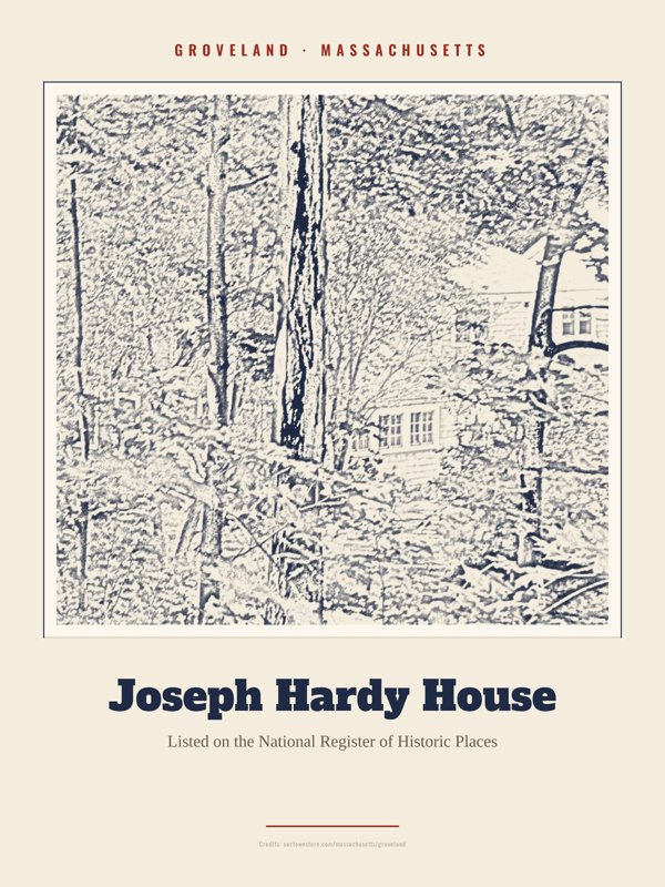 Groveland Joseph Hardy House Landmark Print artwork detail