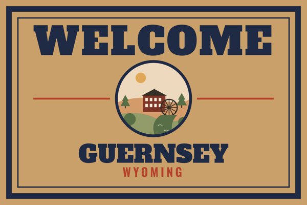 Guernsey Welcome Doormat artwork detail