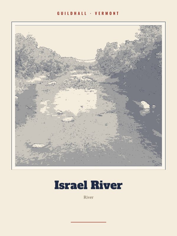 Guildhall Israel River Landmark Print artwork detail