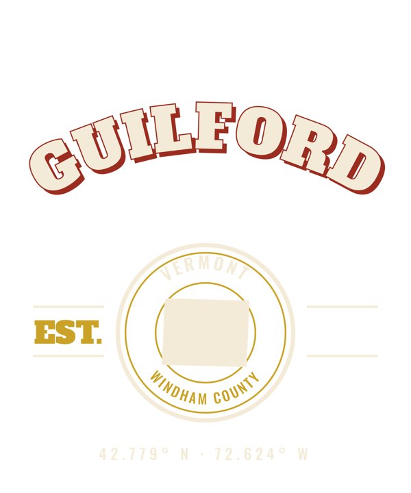 Guilford Est. Tee artwork detail