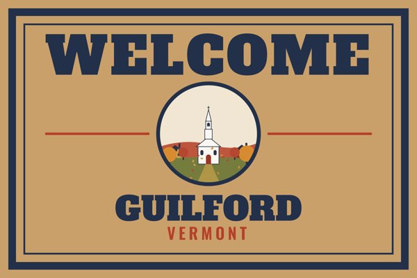 Guilford Welcome Doormat artwork detail