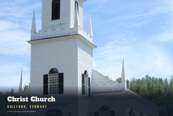 Guilford Christ Church Postcard artwork detail
