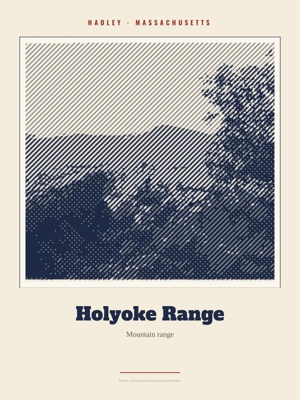 Hadley Holyoke Range Landmark Print artwork detail