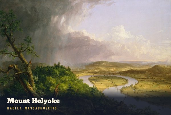 Hadley Mount Holyoke Postcard artwork detail