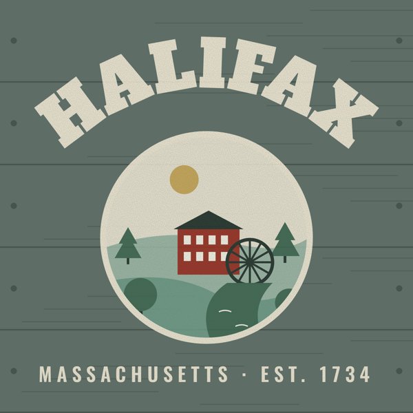 Halifax Hometown Wood Sign artwork detail
