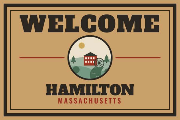 Hamilton Welcome Doormat artwork detail