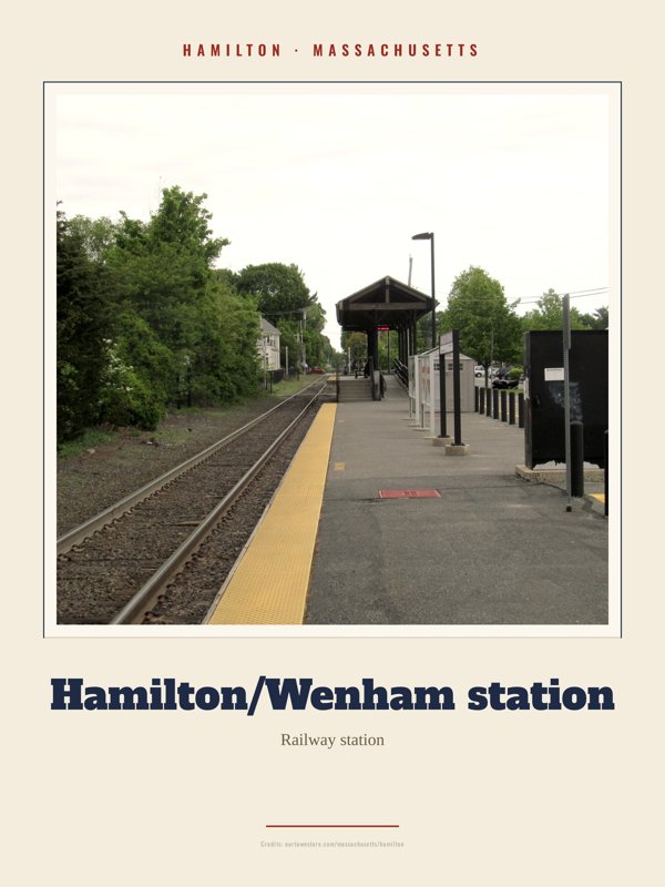 Hamilton Hamilton/Wenham station Landmark Print artwork detail