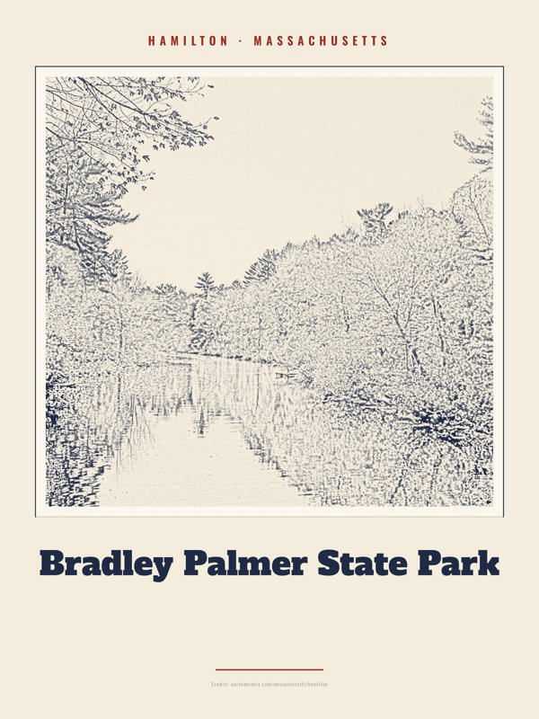 Hamilton Bradley Palmer State Park Landmark Print artwork detail