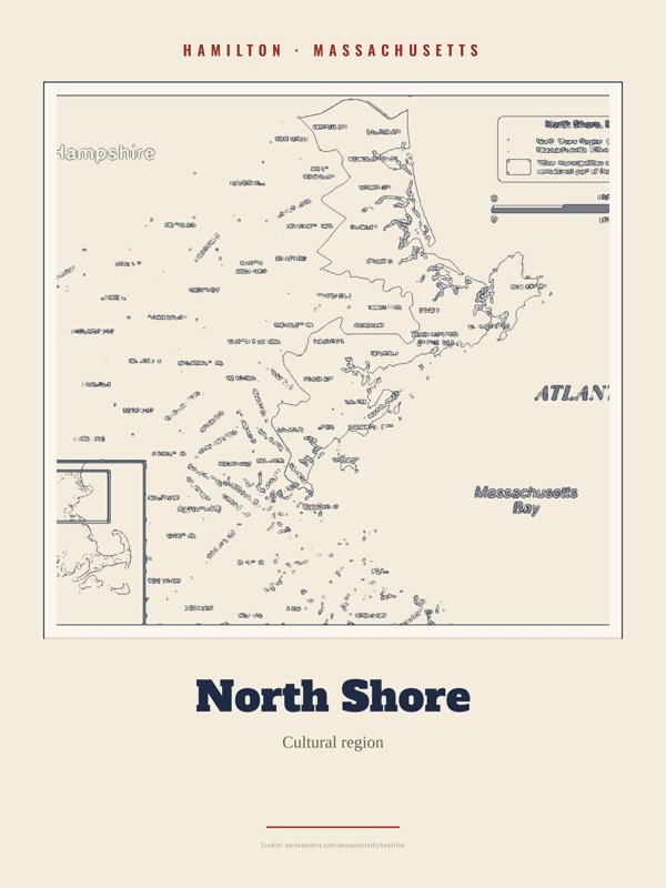 Hamilton North Shore Landmark Print artwork detail