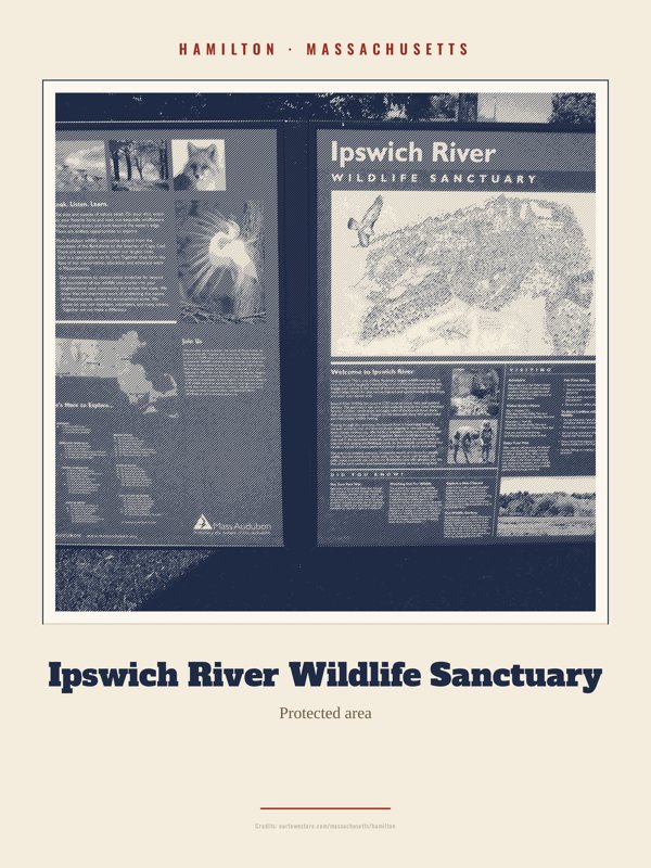 Hamilton Ipswich River Wildlife Sanctuary Landmark Print artwork detail