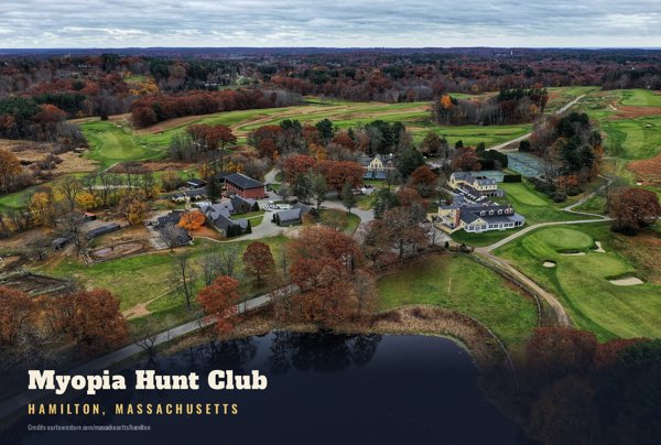 Hamilton Myopia Hunt Club Postcard artwork detail