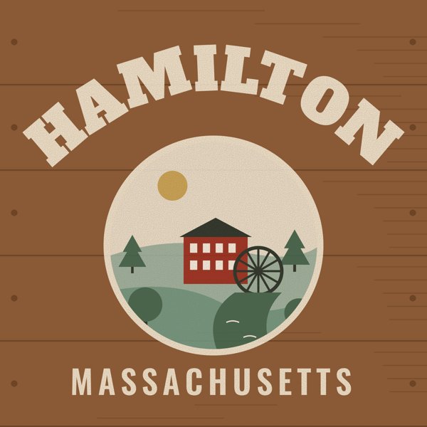 Hamilton Hometown Wood Sign artwork detail