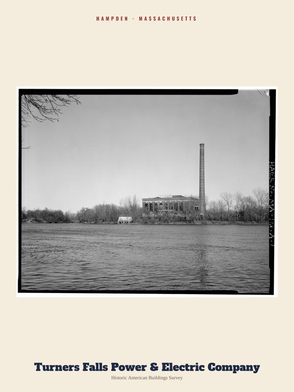 Hampden Turners Falls Power & Electric Company Archive Print artwork detail