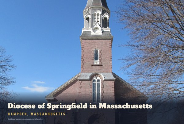 Hampden Diocese of Springfield in Massachusetts Postcard artwork detail