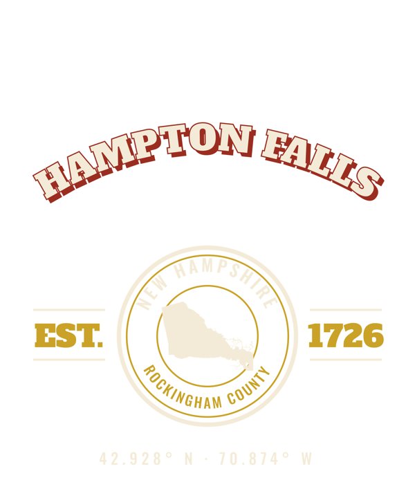 Hampton Falls Est. Tee artwork detail