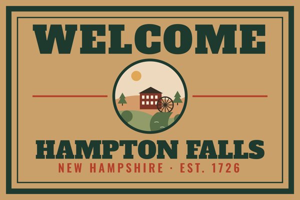 Hampton Falls Welcome Doormat artwork detail