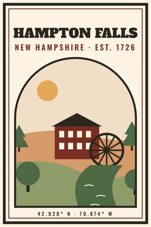 Hampton Falls Garden Flag artwork detail