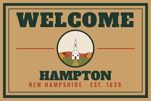 Hampton Welcome Doormat artwork detail
