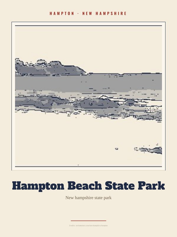 Hampton Hampton Beach State Park Landmark Print artwork detail