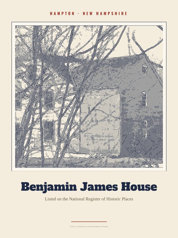 Hampton Benjamin James House Landmark Print artwork detail