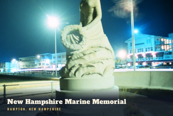 Hampton New Hampshire Marine Memorial Postcard artwork detail