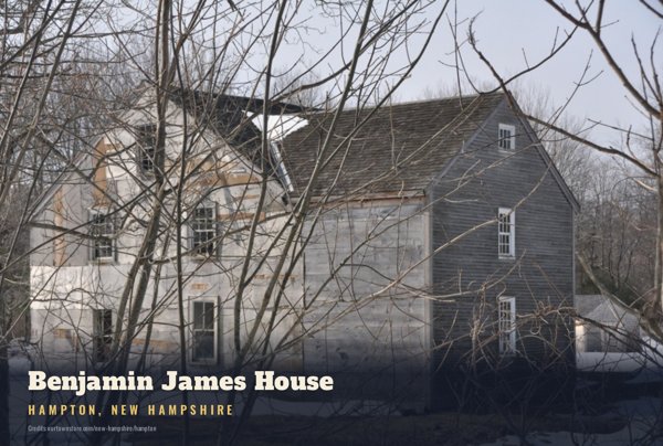Hampton Benjamin James House Postcard artwork detail
