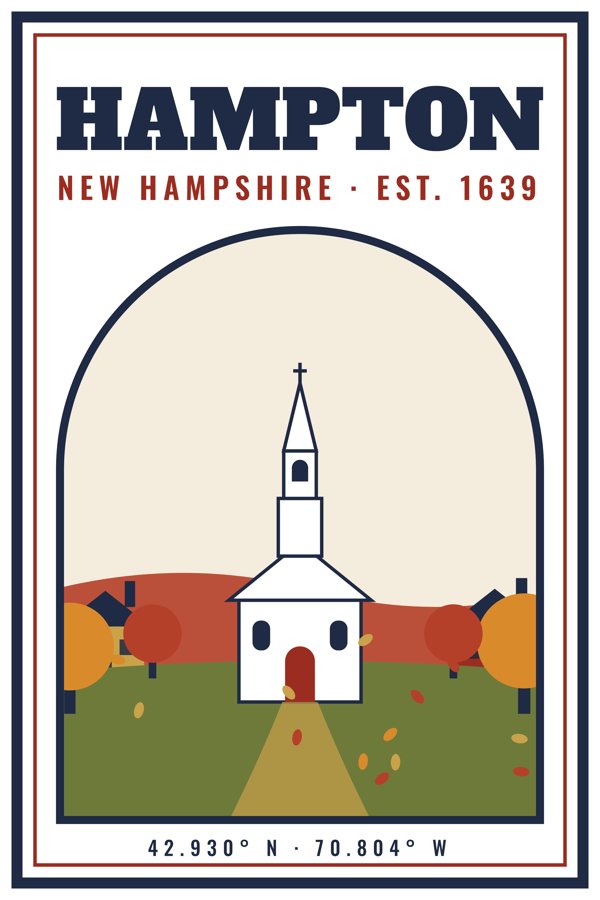 Hampton Garden Flag artwork detail