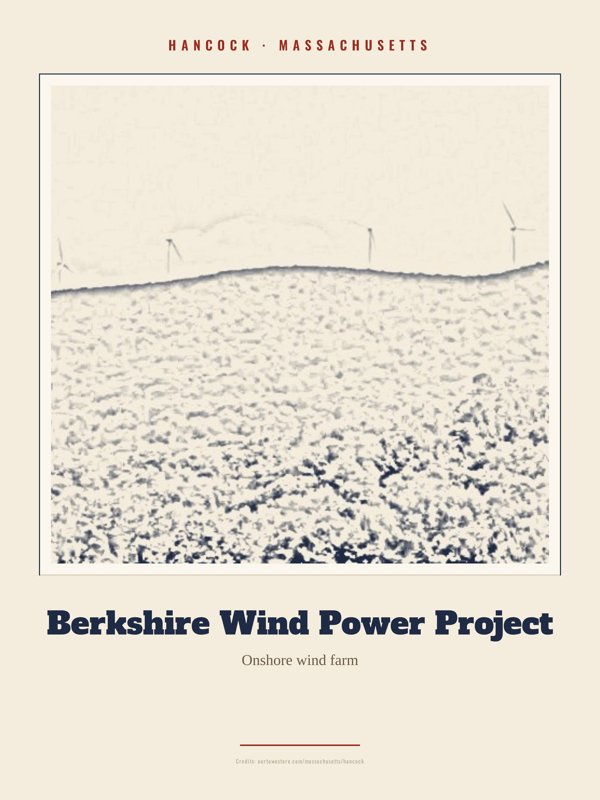 Hancock Berkshire Wind Power Project Landmark Print artwork detail