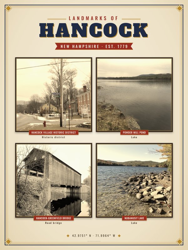 Hancock Landmarks Photo Poster artwork detail