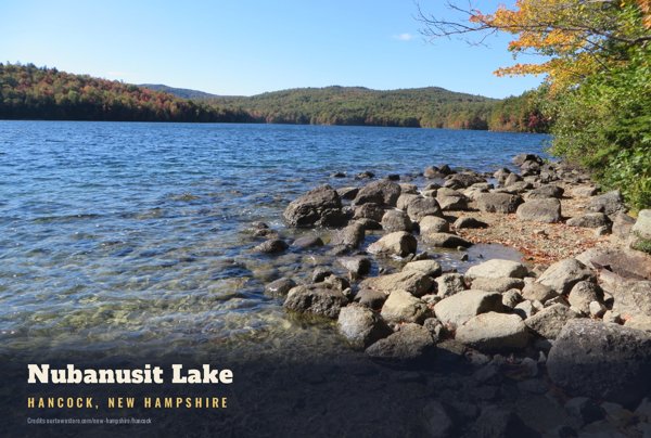 Hancock Nubanusit Lake Postcard artwork detail