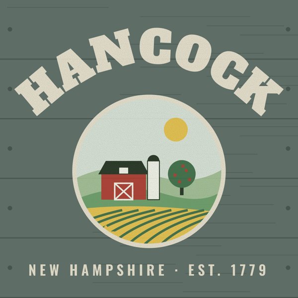 Hancock Hometown Wood Sign artwork detail