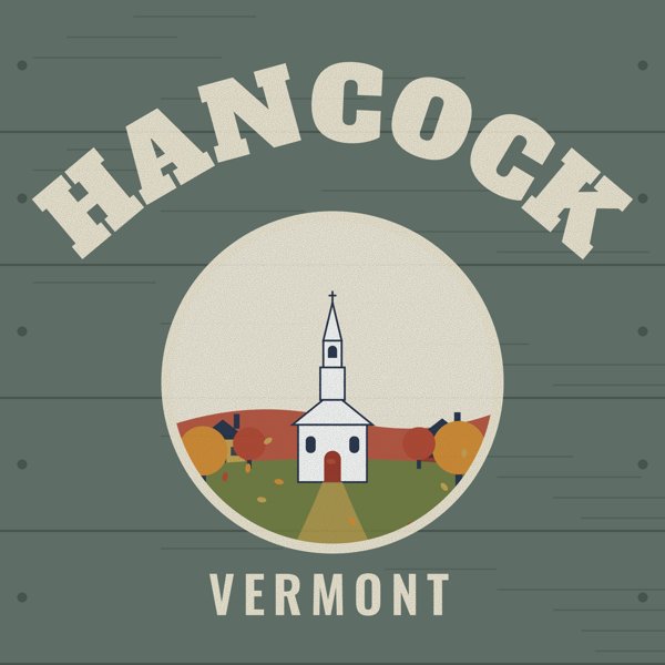 Hancock Hometown Wood Sign artwork detail