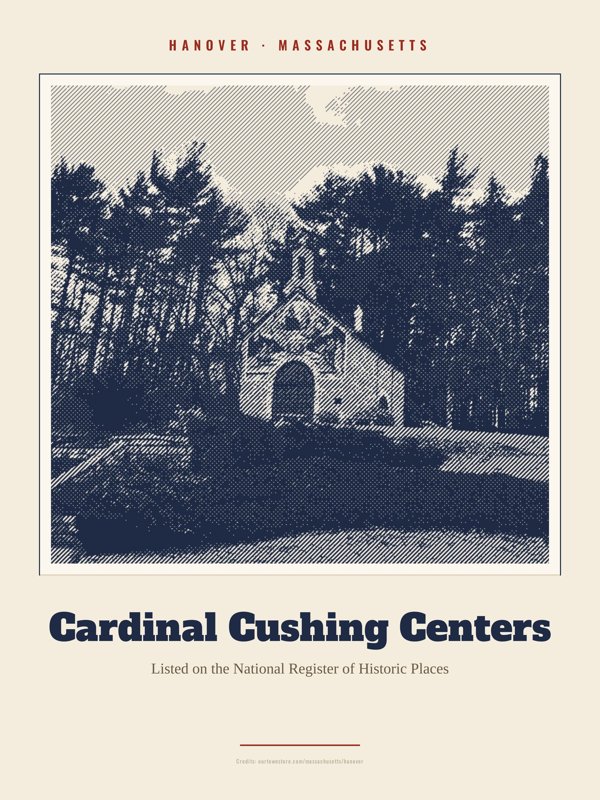 Hanover Cardinal Cushing Centers Landmark Print artwork detail
