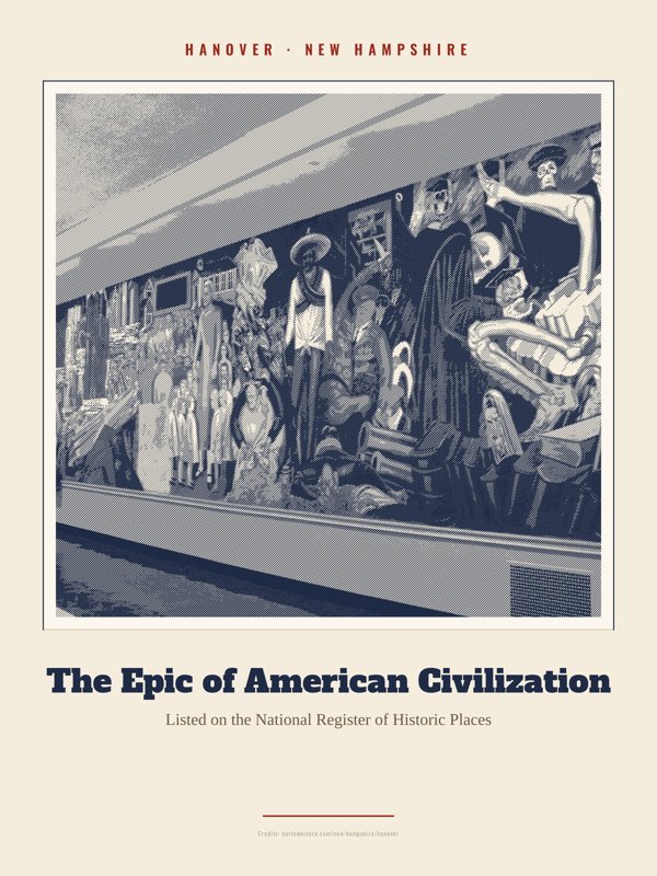 Hanover The Epic of American Civilization Landmark Print artwork detail