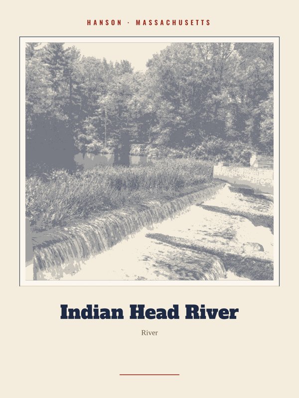 Hanson Indian Head River Landmark Print artwork detail