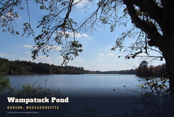 Hanson Wampatuck Pond Postcard artwork detail