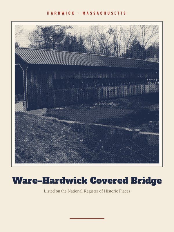 Hardwick Ware–Hardwick Covered Bridge Landmark Print artwork detail