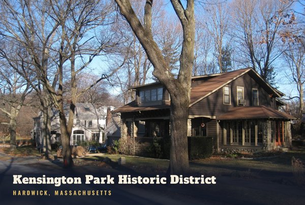 Hardwick Kensington Park Historic District Postcard artwork detail