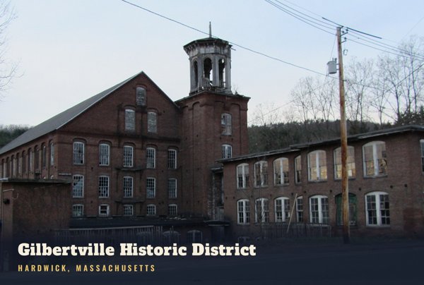 Hardwick Gilbertville Historic District Postcard artwork detail